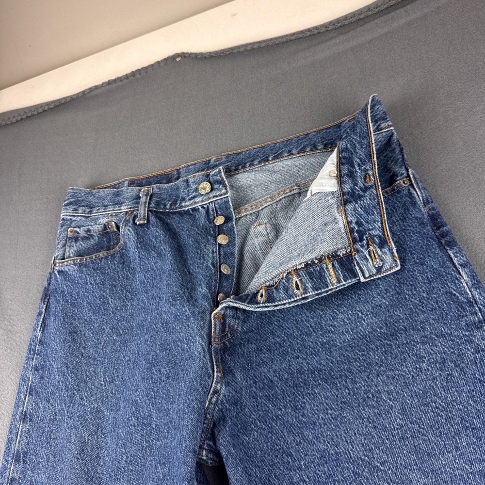 Vintage USA Levis 501 Jeans Men's 38x38 (Fits 34x32) Blue Button Fly 522 Regular
